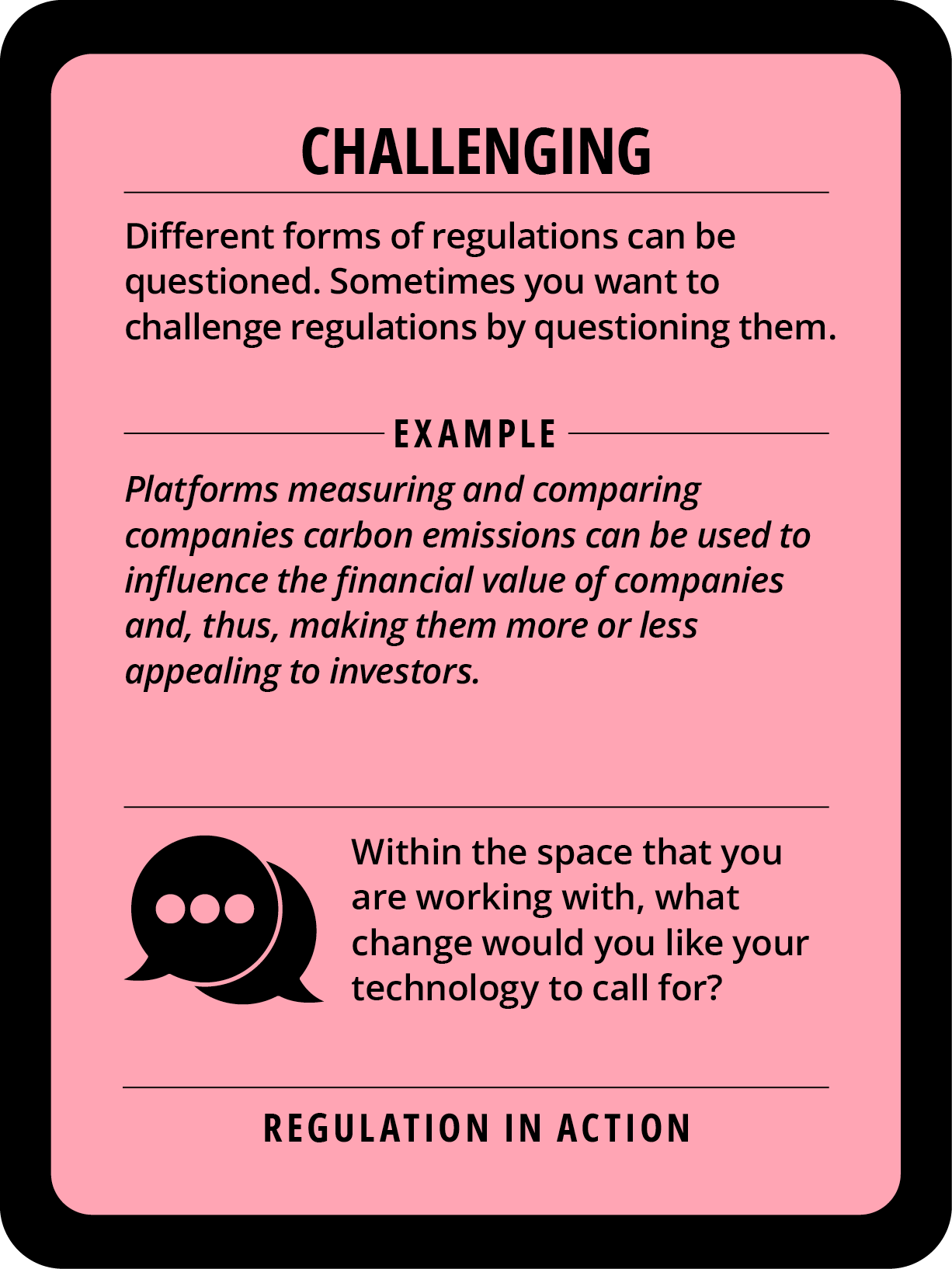 Regulation in action