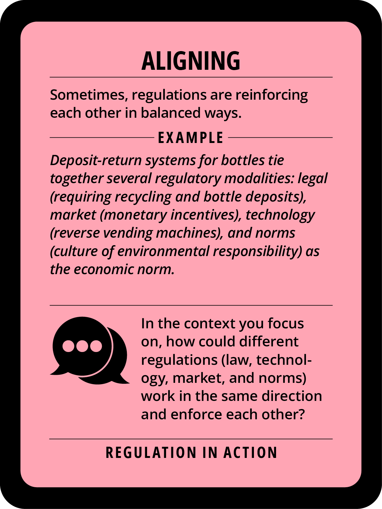 Regulation in action